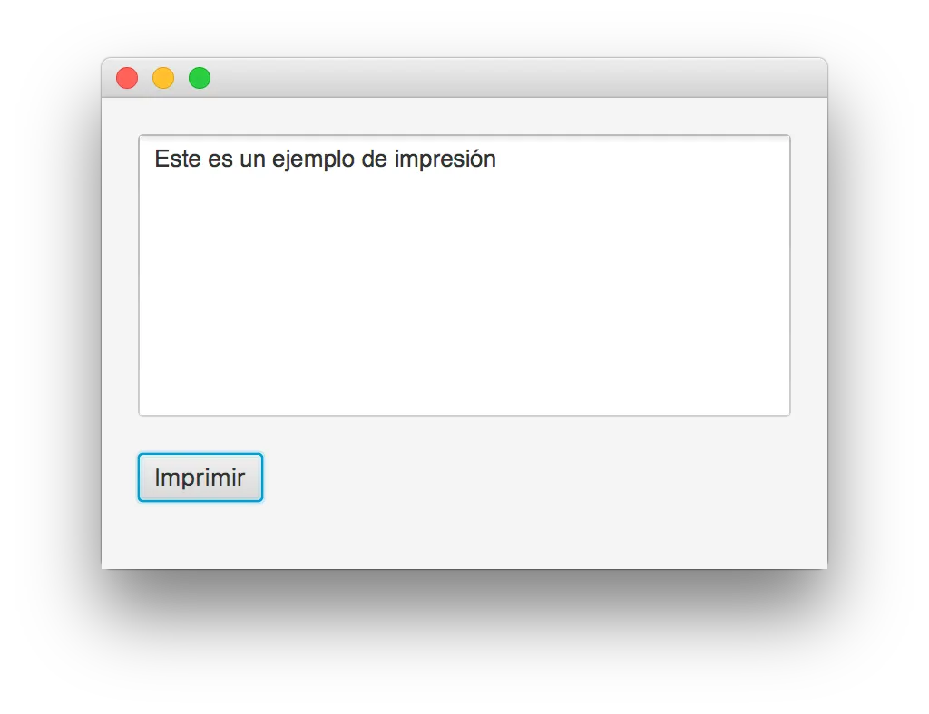 TextArea con texto de ejemplo listo para imprimir