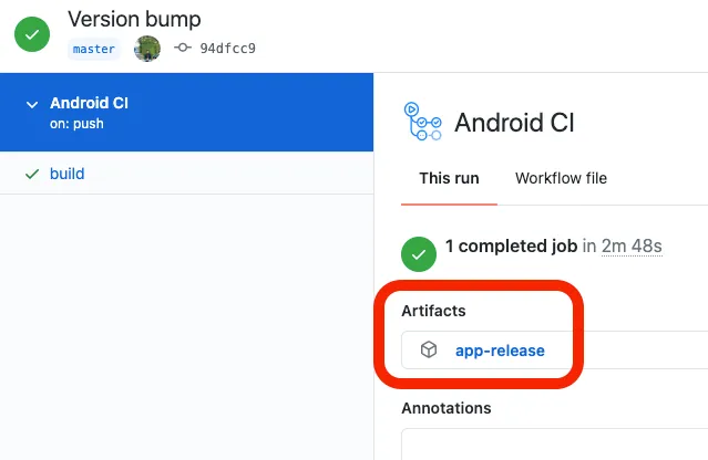 GitHub Actions Android