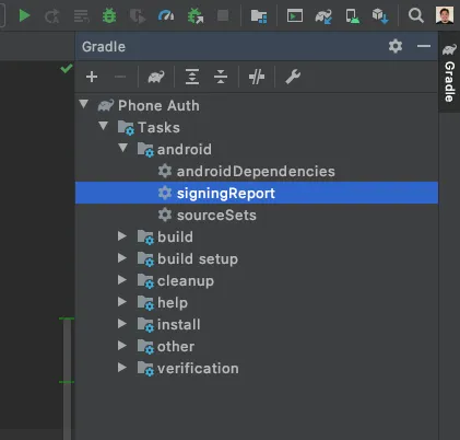 Gradle Signing Report
